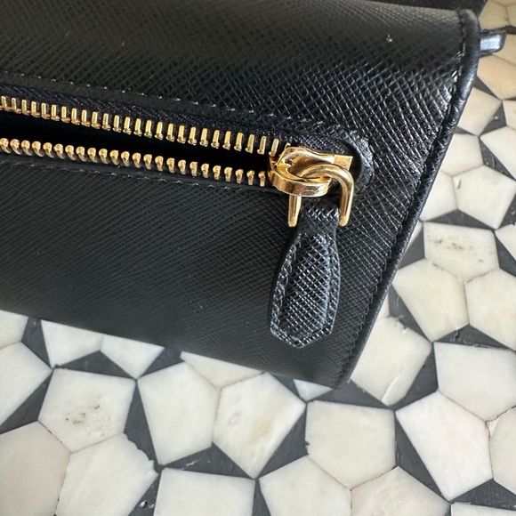 Large Prada Saffiano Wallet - Black - Picture 3 of 16